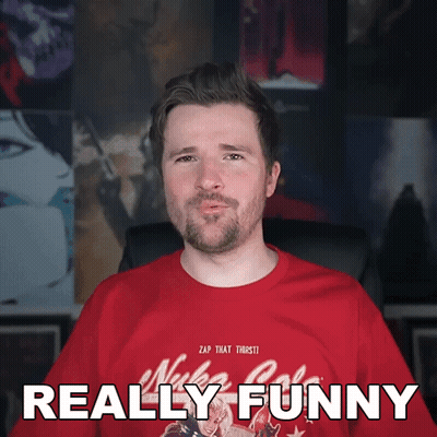 Man In Red Shirt Saying Really Funny GIF