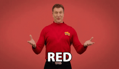 Man In Red Shirt Saying Red GIF