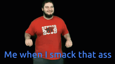 Man In Red Shirt Saying Senior 2018 GIF