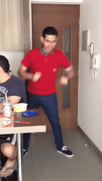 Man In Red Shirt Saying Style GIF