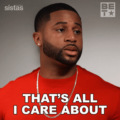 Man In Red Shirt Saying That's All I Care About GIF