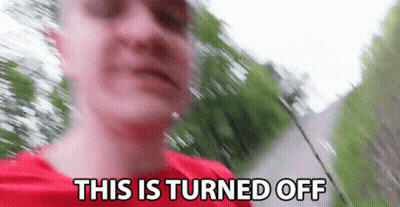 Man In Red Shirt Saying This Is Turned Off GIF