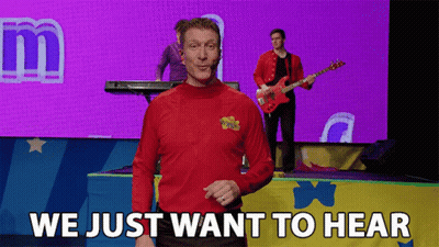 Man In Red Shirt Saying We Just Want To Hear GIF