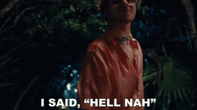 Man In Red Shirt Says Hell Nah GIF
