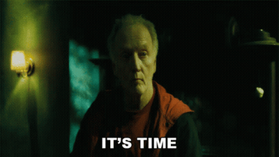 Man In Red Shirt Says It's Time GIF