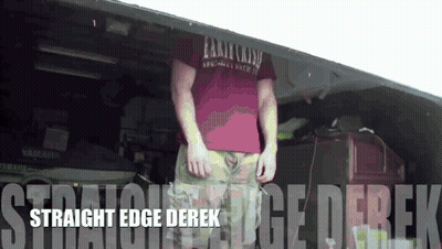 Man In Red Shirt Straight Edge Derek GIF