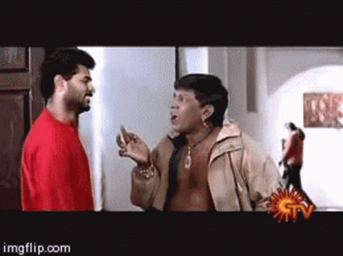 Man In Red Shirt Talking GIF