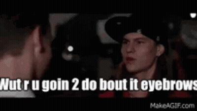 Man In Red Shirt Talking About Eyebrows GIF