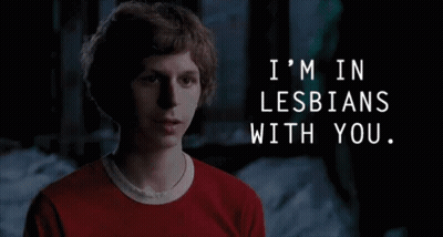 Man In Red Shirt Talking About Lesbians GIF