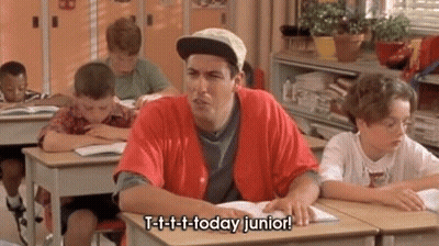 Man In Red Shirt Talking To Boy GIF