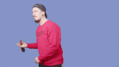 Man In Red Shirt Throwing Frisbee Knock It Out Of The Park GIF