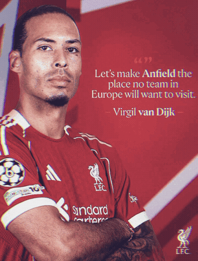 Man In Red Shirt Virgil Van Dijk Quote GIF