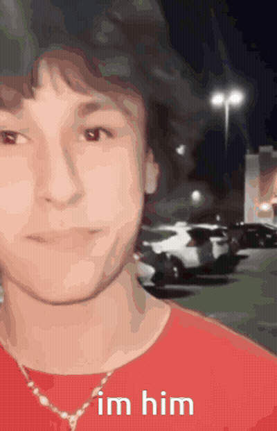 Man In Red Shirt With Im Him GIF