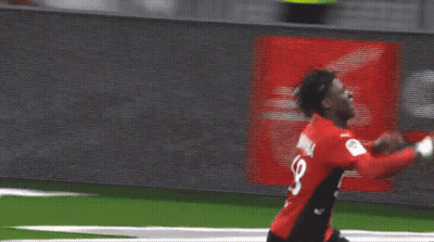 Man In Red Shirt With Letter E GIF