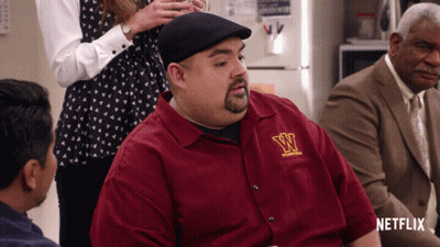 Man In Red Shirt With Letter W GIF