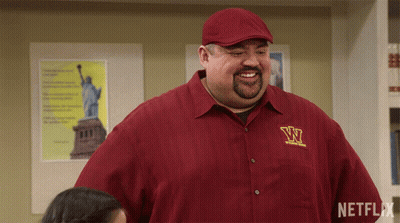 Man In Red Shirt With Letter W GIF