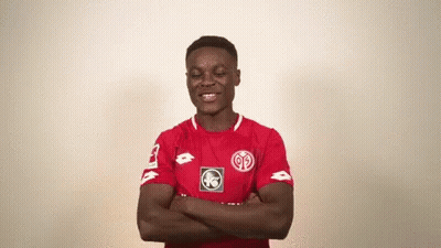 Man In Red Shirt With Lotto Logo GIF