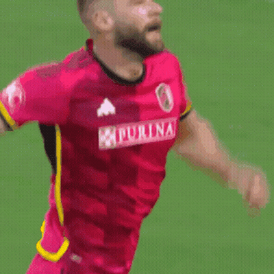 Man In Red Shirt With Purina GIF