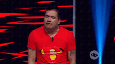 Man In Red Shirt With Superman Logo GIF