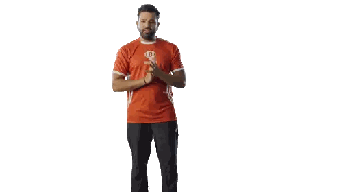 Man In Red Shirt With Tu Rehne De Sticker