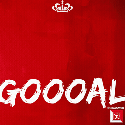Man In Red Shirt With White Goal GIF