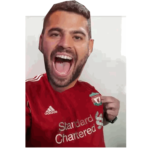 Man In Red Standard Chartered Jersey Sticker