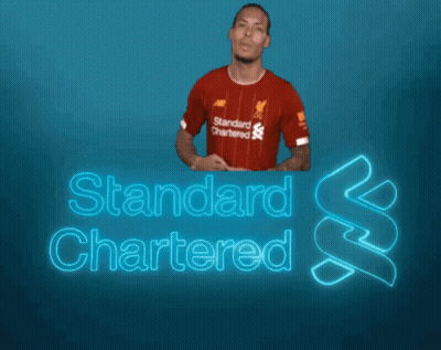 Man In Red Standard Chartered Jersey GIF