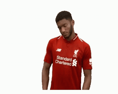 Man In Red Standard Chartered Shirt Arms Crossed GIF