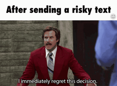 Man In Red Suit And Tie Says I Immediately Regret This Decision GIF