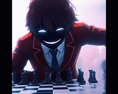 Man In Red Suit Playing Chess Smiling GIF