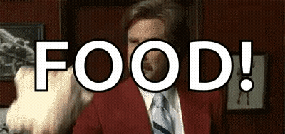 Man In Red Suit Pointing Gun At Food GIF