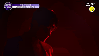 Man In Red Suit Says Got Room For One More Mnet Logo GIF