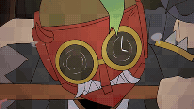 Man In Red Suit Standing In Front Of Energy 1058 Kru Assemble Sign GIF