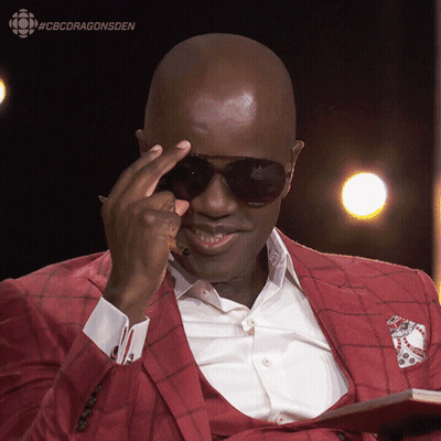 Man In Red Suit Sunglasses #Cbcdragonsden GIF