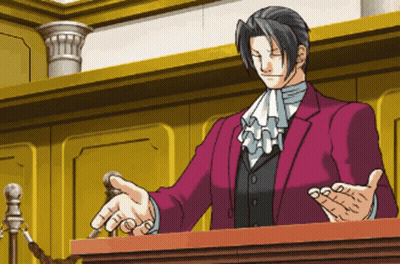 Man In Red Suit With Eyes Closed At Podium GIF