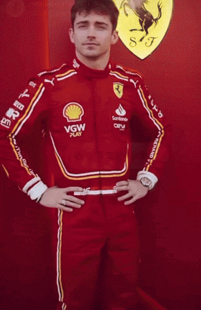 Man In Red Suit With VGW Play GIF