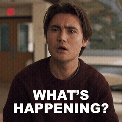 Man In Red Sweater Asking What's Happening GIF