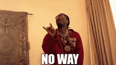 Man In Red Sweater Saying No Way GIF