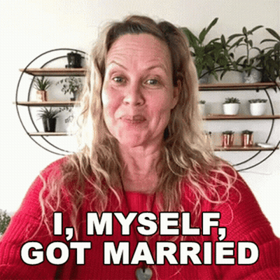 Man In Red Sweater Says I'm Getting Married Today GIF