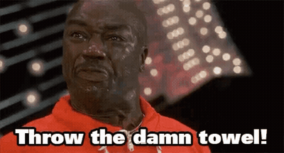 Man In Red Sweatshirt Crying Throw The Towel GIF