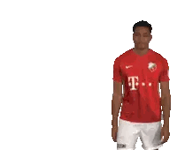Man In Red T-Mobile Shirt And White Shorts Sticker