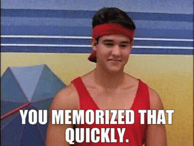 Man In Red Tank Top And Headband Saying You Memorized That Quickly GIF