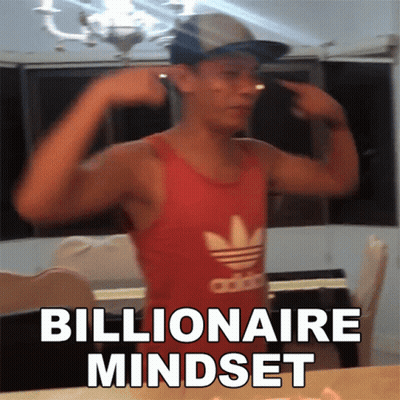 Man In Red Tank Top Billionaire Mindset GIF