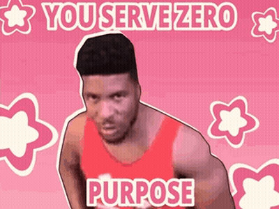 Man In Red Tank Top On Pink Background GIF