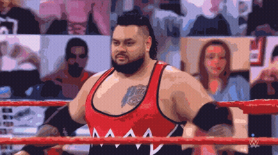 Man In Red Tank Top With Canada In Wrestling Ring GIF