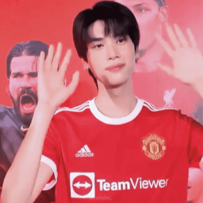 Man In Red Teamviewer Shirt GIF