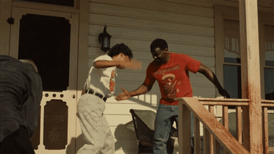 Man In Red Texas Rangers Shirt GIF