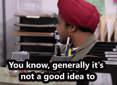 Man In Red Turban Says You Know Generally It's Not A Good Idea GIF
