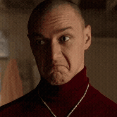 Man In Red Turtleneck Making Face GIF