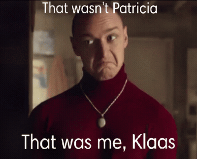 Man In Red Turtleneck Saying That Wasn't Patricia That Was Me Klaas GIF